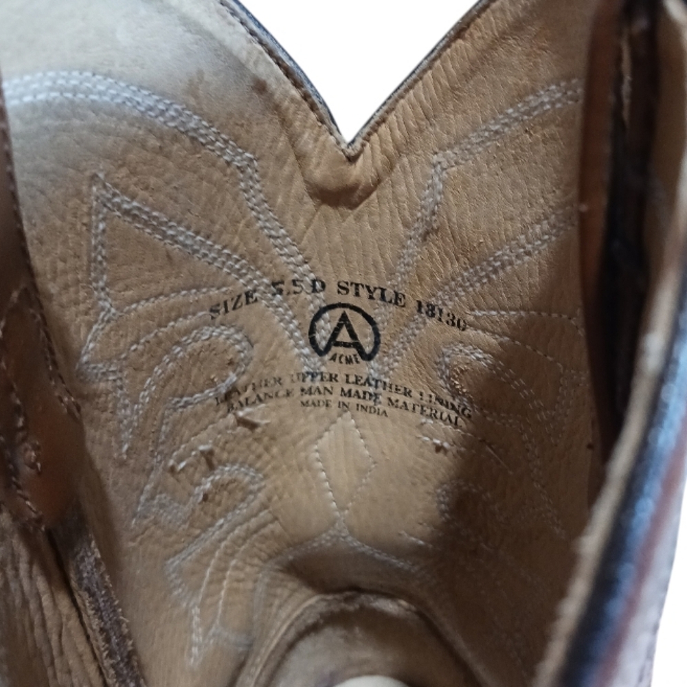 Vintage Acme Cowboy Western Boots Womens Youth - Picture 13 of 13